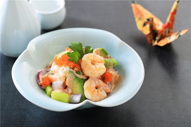 大虾油梨沙拉 Shrimp and Avocado Salad with House Mustard Sauce.jpg